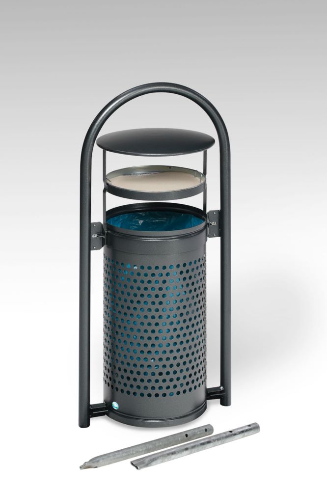 Produktbild VAR Rohrbogenständer 002 antik silber 465 x 620 x 1325 mm