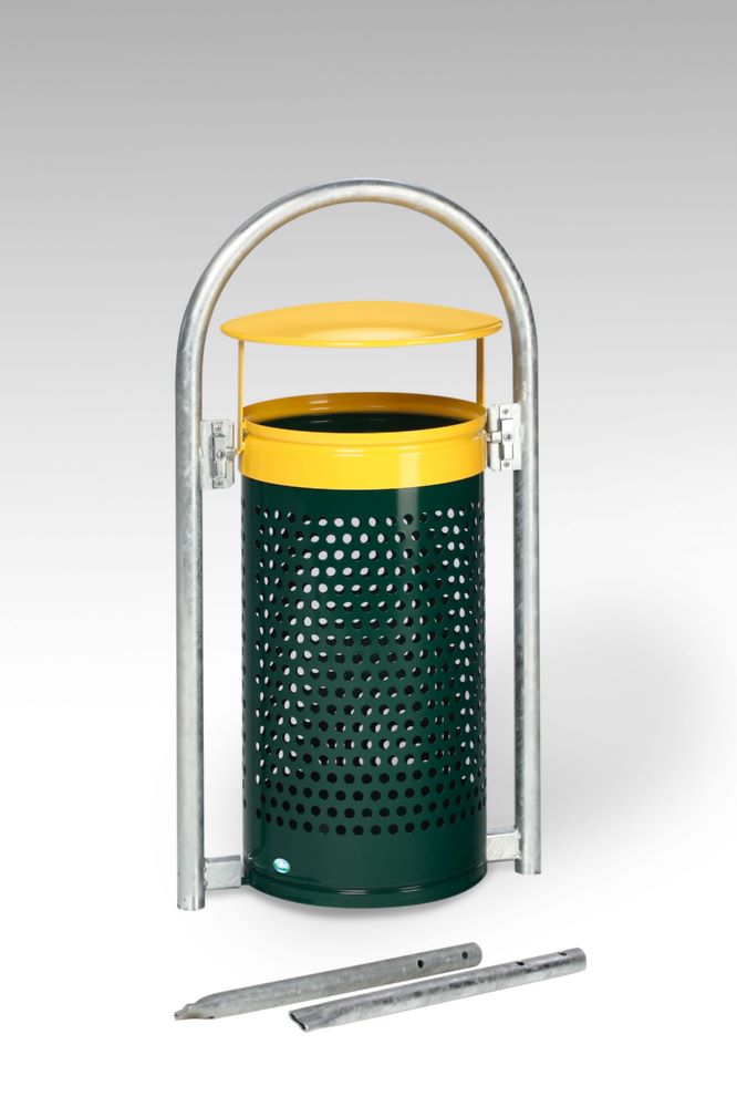 Produktbild VAR Rohrbogenständer 001 gelb moosgrün 470 x 620 x 1185 mm