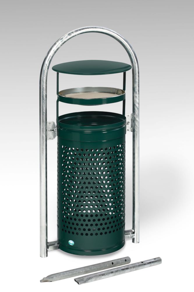 Produktbild VAR Rohrbogenständer 002 zum Einbetonieren moosgrün 465 x 620 x 1325 mm