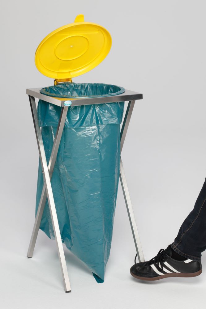 Produktbild Var Scherenständer Müllsackständer mit Fußpedal Deckel gelb bild 4