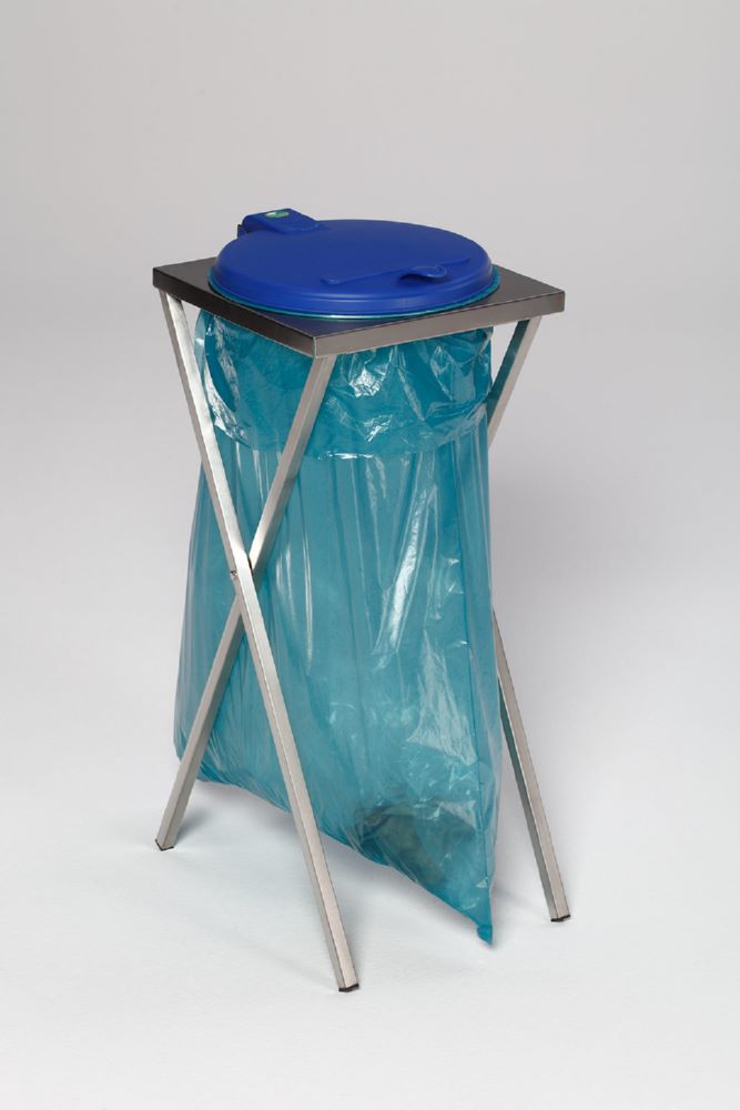 Produktbild Var Scherenständer Müllsackständer stationär Deckel blau bild 2