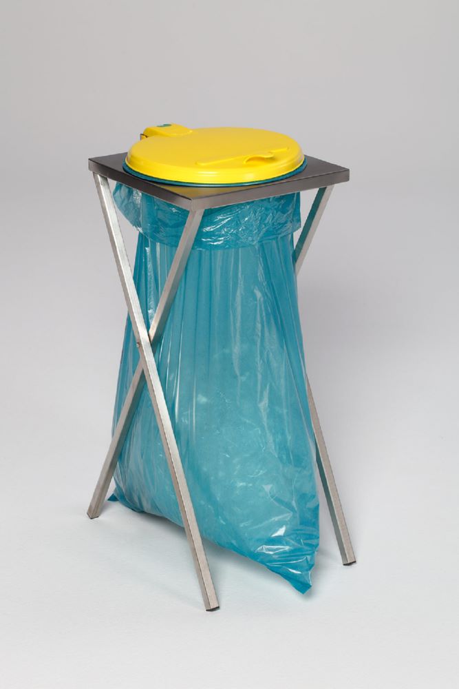 Produktbild Var Scherenständer Müllsackständer stationär Deckel gelb bild 2