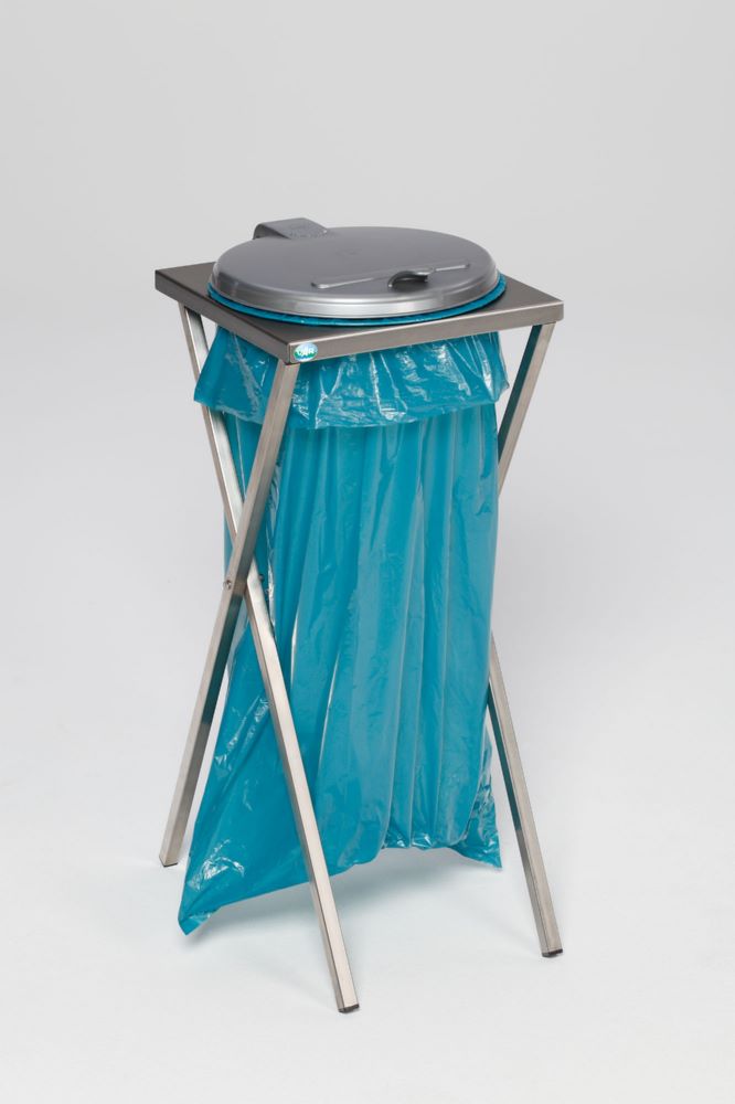 Produktbild Var ScherenständerMüllsackständer stationär Deckel silber bild 2