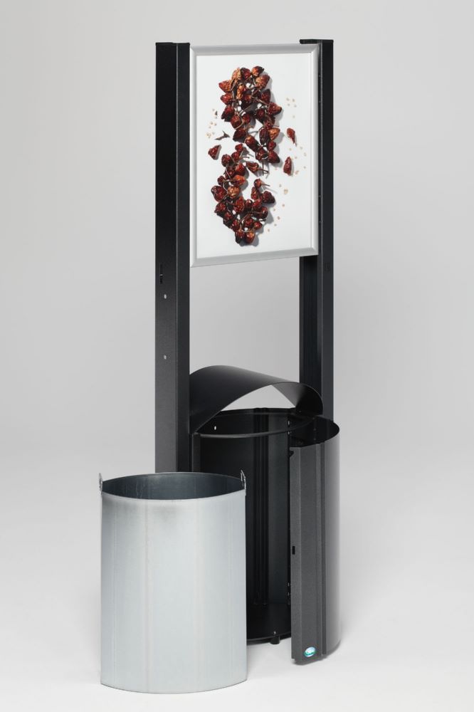 Produktbild Var Standgerät 50 Liter Abfallbehälter AG 78 mit Werbefläche bild 2