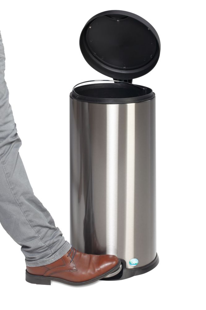 Produktbild Var Tret Abfallsammler Edelstahl 30 Liter Deckel gedämpft bild 2