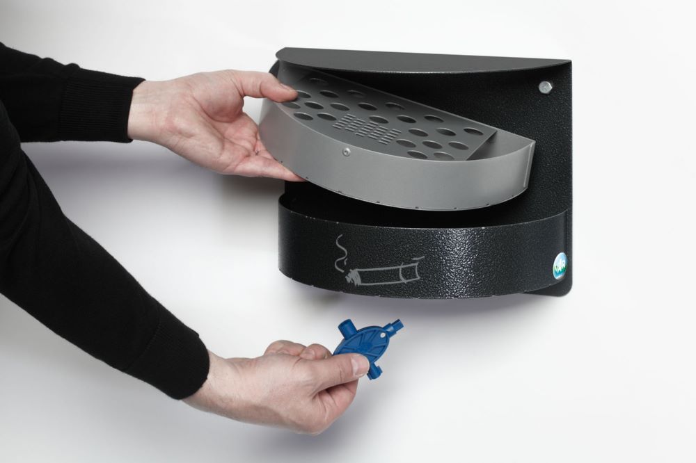 Produktbild Var Wandascher H 23 verschließbar antiksilber struktur bild 2