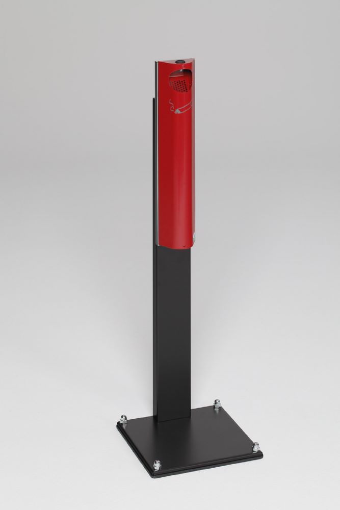 Produktbild Var Wandascher B 12 verschließbar mit Standfuss rot Höhe 1250 mm