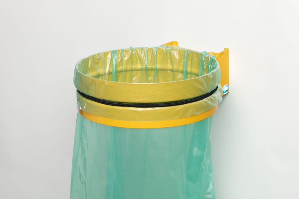 Produktbild Var Wandgerät für Müllsäcke ohne Deckel gelb Höhe 125 mm