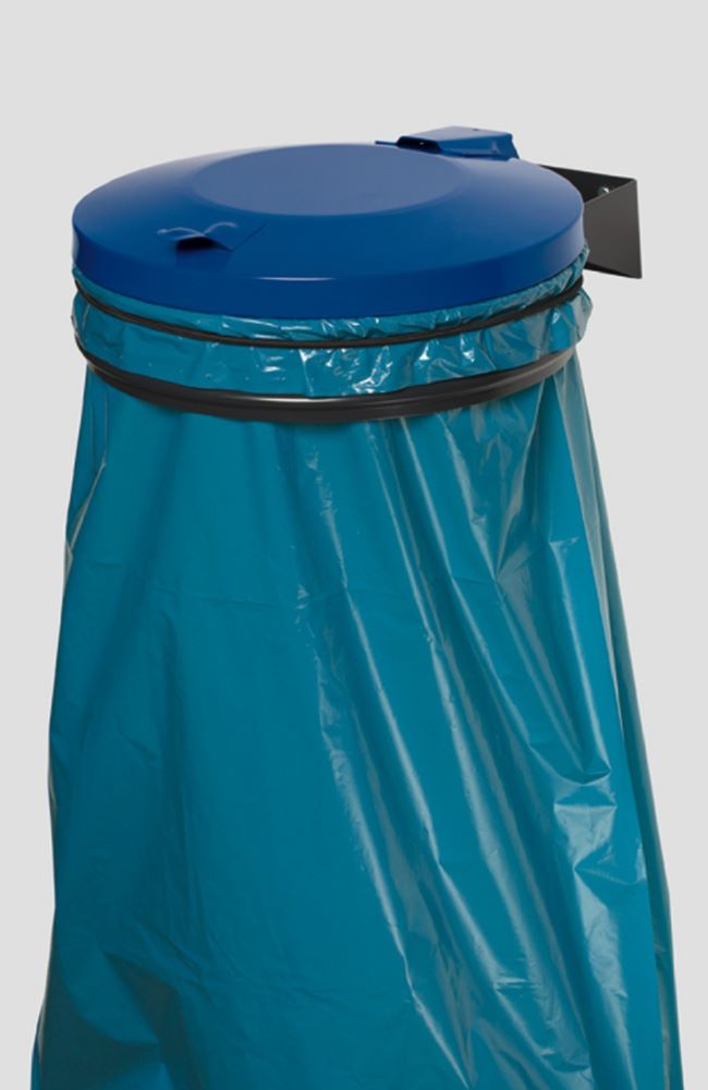 Produktbild Var Wandhalterung Müllsack anthrazit mit Deckel enzianblau bild 2