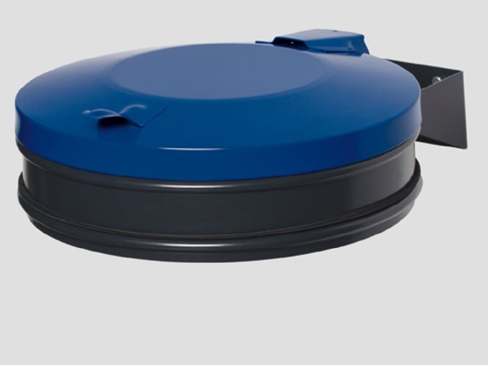 Produktbild Var Wandhalterung Müllsack anthrazit mit Deckel enzianblau