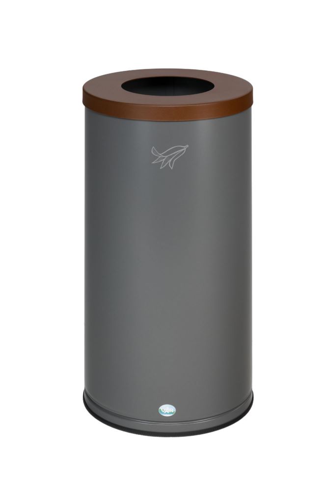 Produktbild VAR Wertstoffsammelgerät 70 Liter braun eisenglimmer 435 x 435 x 760 mm