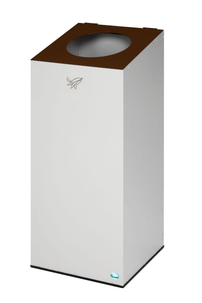 Produktbild VAR Wertstoffsammelgerät 38 mit Klemmring grau braun 470 x 470 x 1045 mm