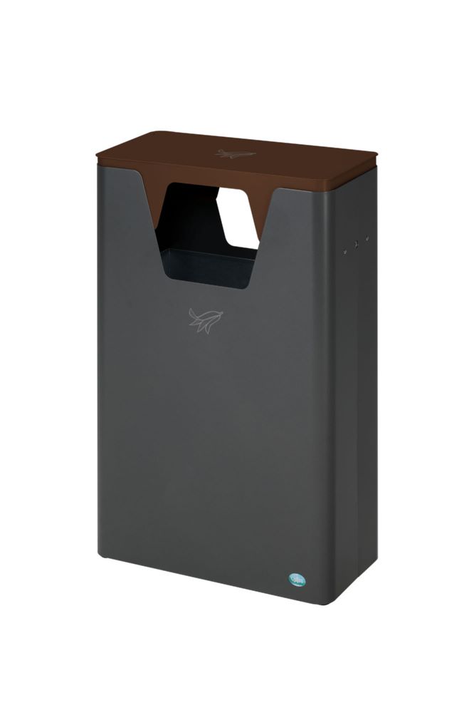 Produktbild VAR Wertstoffsammelgerät 82 mit Schloss silber braun 300 x 550 x 890 mm