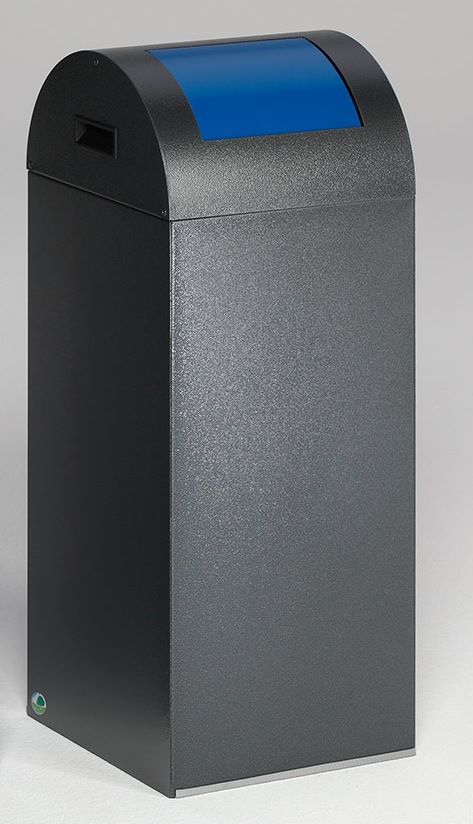 Produktbild Var Wertstoffsammelgerät WSG 55 R Korpus antiksilber Einwurfklappe enzianblau