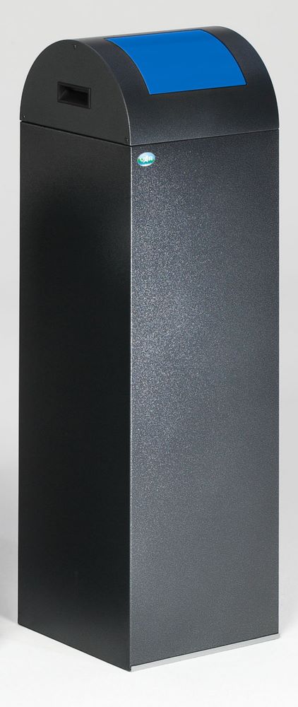 Produktbild Var Wertstoffsammelgerät WSG 85 R Korpus antiksilber Einwurfklappe enzianblau