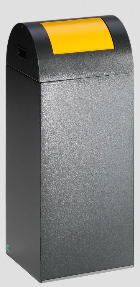 Produktbild Var Wertstoffsammelgerät WSG 55 R Korpus antiksilber Einwurfklappe gelb