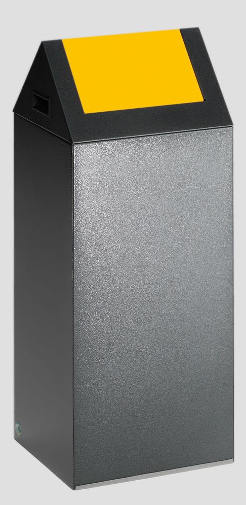 Produktbild Var Wertstoffsammelgerät WSG 55 S Korpus antiksilber Einwurfklappe gelb