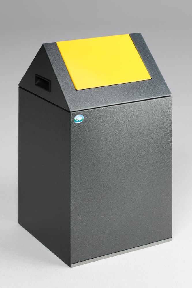 Produktbild Var Wertstoffsammelgerät WSG 40 S Korpus antiksilber Einwurfklappe gelb