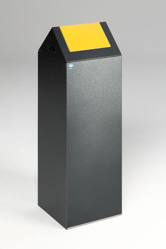 Produktbild Var Wertstoffsammelgerät WSG 85 S Korpus antiksilber Einwurfklappe gelb