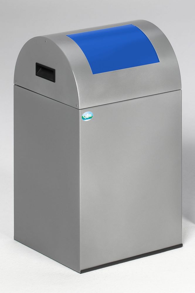 Produktbild Var Wertstoffsammelgerät WSG 40 R Korpus silber Einwurfklappe enzianblau