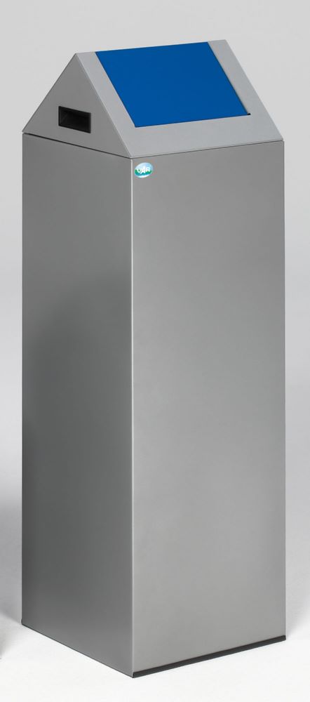 Produktbild Var Wertstoffsammelgerät WSG 85 S Korpus silber Einwurfklappe enzianblau