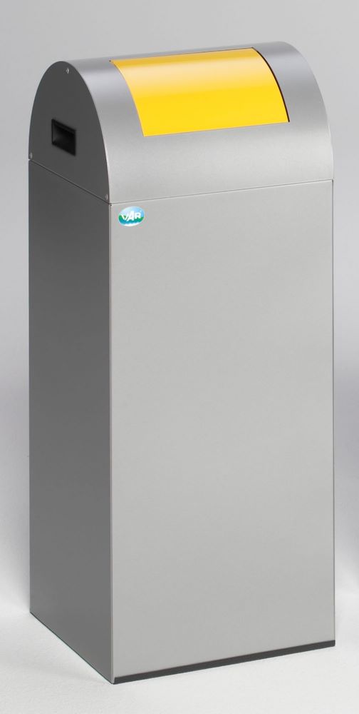 Produktbild Var Wertstoffsammelgerät WSG 55 R Korpus silber Einwurfklappe gelb