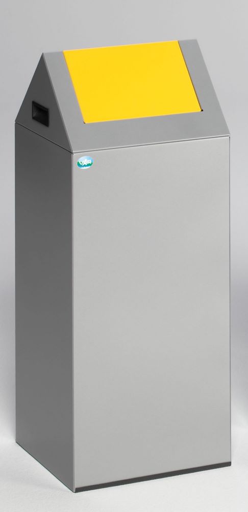 Produktbild Var Wertstoffsammelgerät WSG 55 S Korpus silber Einwurfklappe gelb