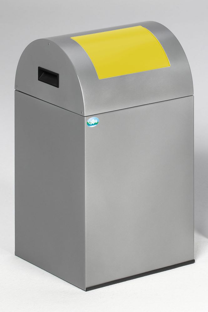 Produktbild Var Wertstoffsammelgerät WSG 40 R Korpus silber Einwurfklappe gelb