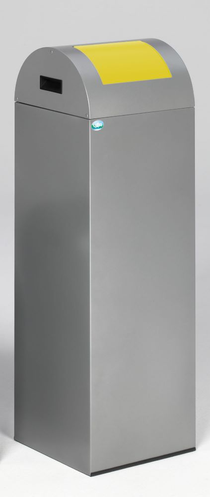 Produktbild Var Wertstoffsammelgerät WSG 85 R Korpus silber Einwurfklappe gelb