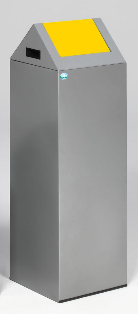 Produktbild Var Wertstoffsammelgerät WSG 85 S Korpus silber Einwurfklappe gelb