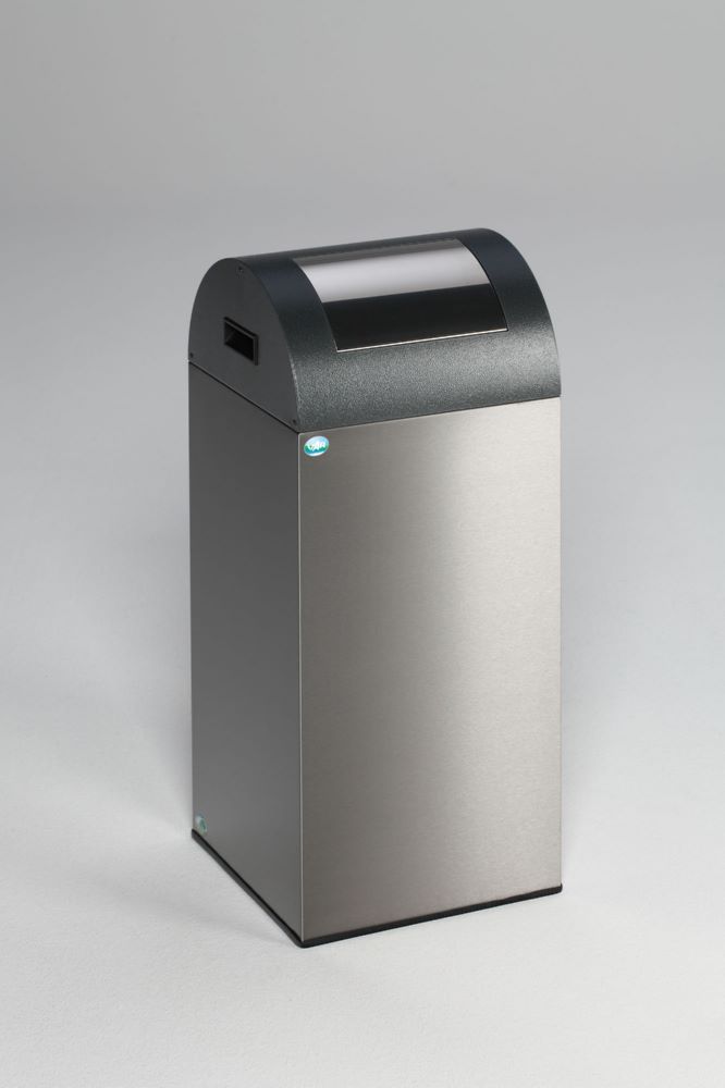 Produktbild Var Wertstoffsammelgerät 55 R Korpus Einwurfklappe Edelstahl Kopfteil antiksilber bild 2