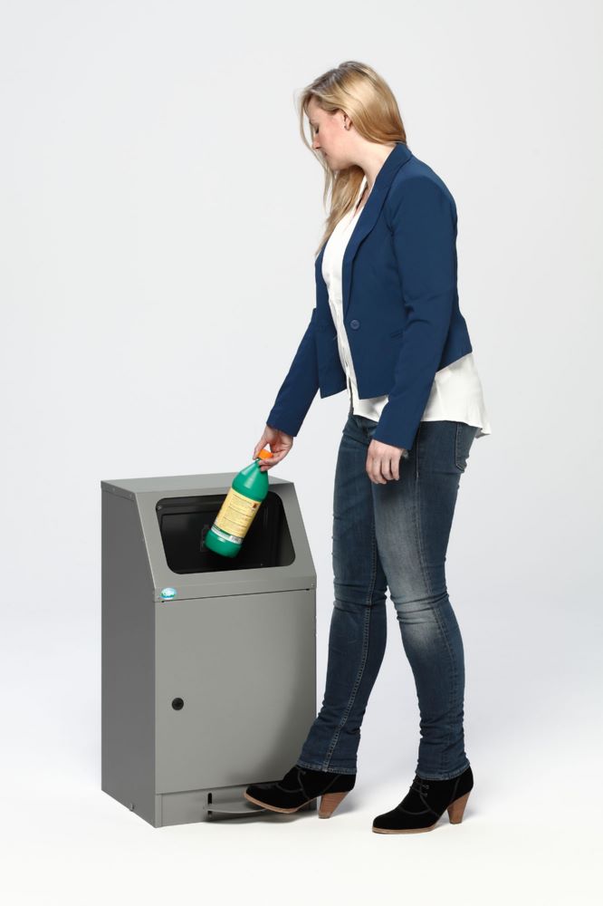 Produktbild Var Wertstoffsammelgerät WSG 45 silber mit Pedal selbstlöschend bild 2