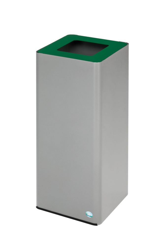 Produktbild VAR Wertstoffsammelgerät WSG Quadro 79 silber grün 360 x 360 x 755 mm