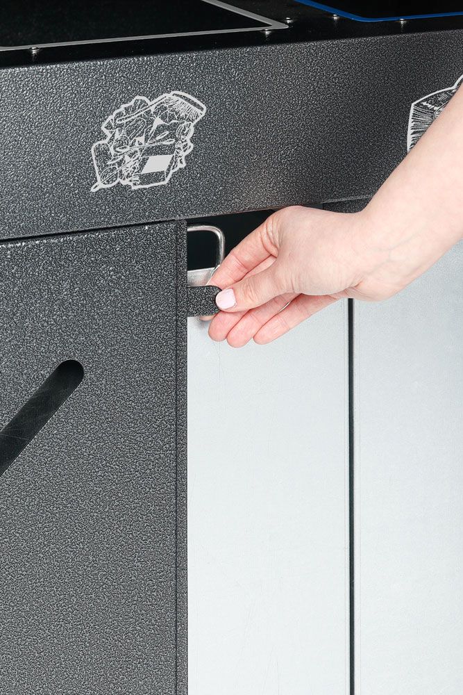 Produktbild Var Wertstoffsammelstation WS 89 mit 3 Fächer 300 Liter antiksilber bild 5