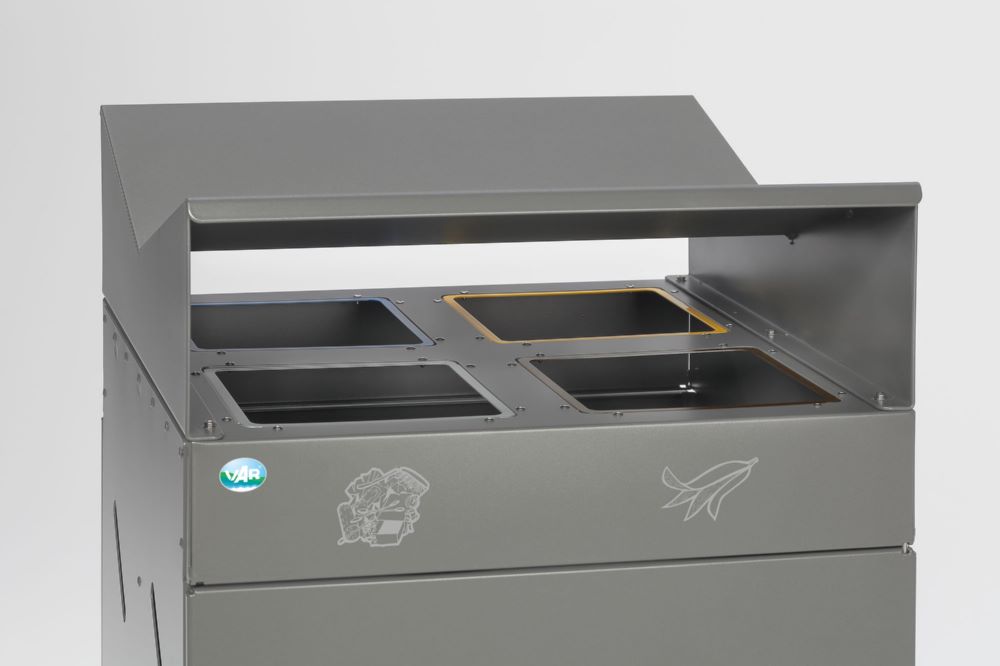 Produktbild Var Wertstoffsammelstation WS 58 mit 4 Fächer 200 Liter eisenglimmer