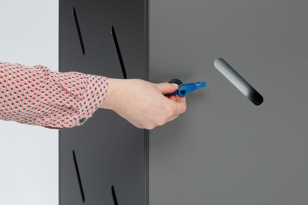 Produktbild Var Wertstoffsammelstation WS 58 mit 4 Fächer 200 Liter eisenglimmer bild 2