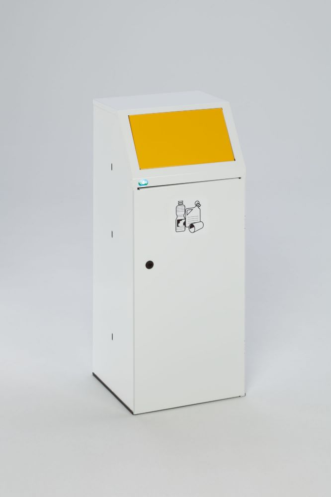 Produktbild Var Wertstoffsammler WSG 69 mit Fronttür Einwurfklappe gelb beschichtet Klemmring