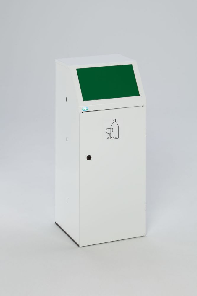 Produktbild Var Wertstoffsammler WSG 69 Fronttür Einwurfklappe grün beschichtet Klemmring