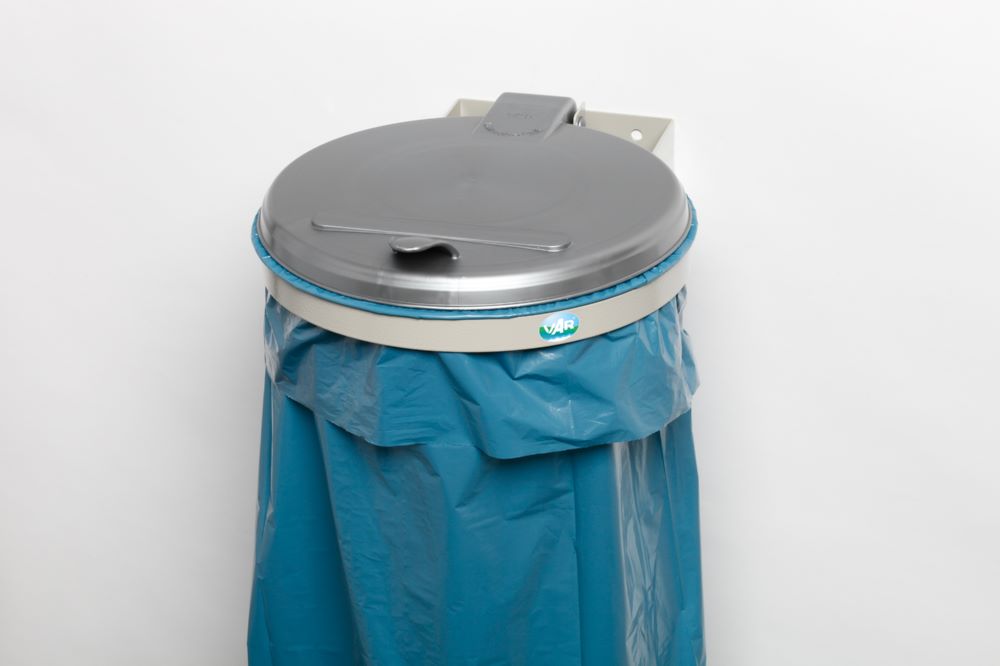 Produktbild Var Müllsackhalter WSK Wandgerät KS Deckel silber bild 2