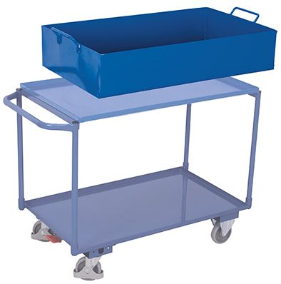 Produktbild Variofit Abnehmbare Stahlblechwanne für Tischwagen enzianblau