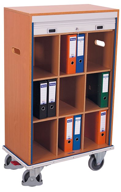 Produktbild Variofit Aktenwagen mit 9 Fächern verschließbar 875x490x1460mm