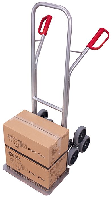 Produktbild Variofit Aluminium Treppenkarre 2 dreiarmige Radsterne 620x675x1310mm bild 2