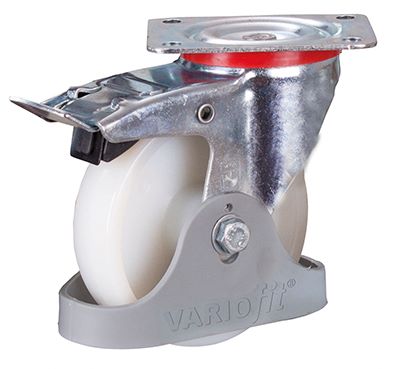 Produktbild Variofit Bremsrolle Polyamid 150x40mm weißmit Fußschutz Traglast 350kg