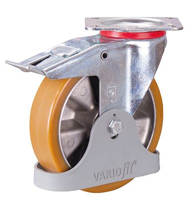 Produktbild Variofit Bremsrolle 200 x 50 mm mit Fußschutz Traglast 350 kg