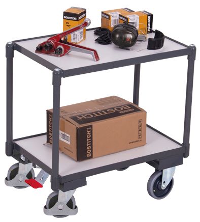 Produktbild Variofit ESD Euro Systemroller mit 2 Ladeflächen 675x415x665mm Traglast 250kg bild 2