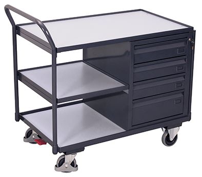 Produktbild Variofit ESD Werkstattwagen 1125x625x1010mm mit 3 Ladeflächen