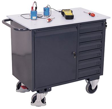 Produktbild Variofit ESD Werkstattwagen mit 6 Schubladen Traglast 400kg 1110x600x960mm