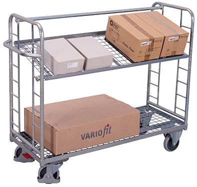 Produktbild Variofit Etagenwagen mit 2 Drahtgitterböden verzinkt 1805x650x1275mm bild 2