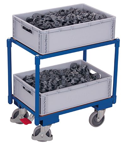 Produktbild Variofit Euro System Roller mit 2 Ladeflächen 10 mm Rand Traglast 250kg bild 2