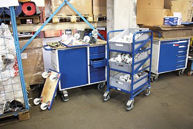 Produktbild Variofit Eurokastenwagen mit 3 Kunststoffkästen Traglast gesamt 200kg bild 2